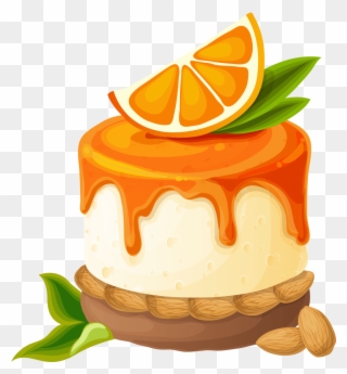 Clip Art Orange Cake - Png Download