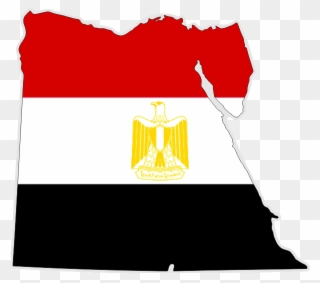Auf Contour Geschnittene Flagge - Egypt Flag Map Png Clipart
