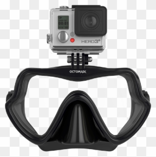 Frameless Wtih Mount - Scuba Goggles With Gopro Mount Clipart