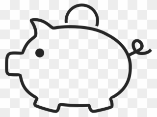 Kosten Sparen - Piggy Bank White Png Clipart