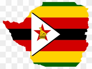 Map Flag Clipart School - Zimbabwe Flag Map - Png Download