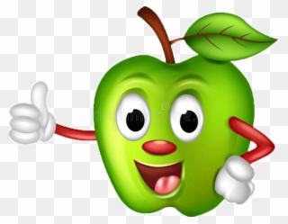 Elmapng - Clipart Apple Thumbs Up Transparent Png