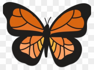 Monarch Butterfly Clipart Orange Free Clip Art Stock - Symmetry In Non Living Things - Png Download