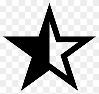 Png File - Half Filled Star Icon Clipart