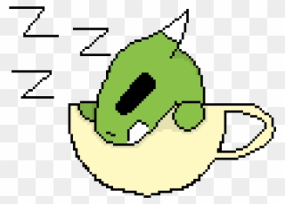 Cute Baby Dragon Sleeping In A Tea Cup Clipart
