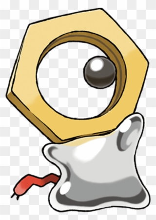 Yellow Nose Head Clip Art Font - Meltan Pokemon - Png Download