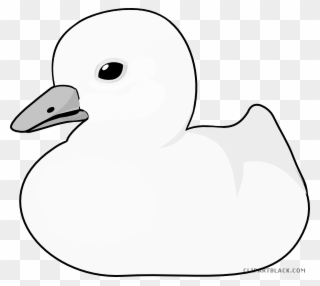 Cartoon Duck Animal Free Black White Clipart Images - Cartoon Duck - Png Download