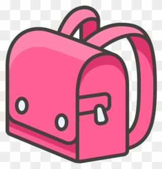 School Backpack Emoji Icon - Sekolah Icon Png Pink Clipart