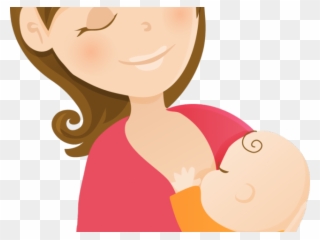 Brunette Clipart Child Face - Breastfeeding Clipart - Png Download