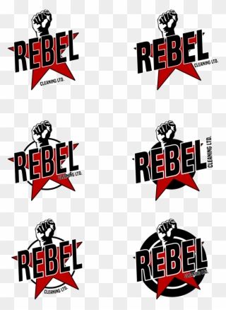 Rebel Cleaning Logo - Fist Vector Clipart