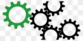 Systems And Processes - Gear Clipart Black And White - Png Download
