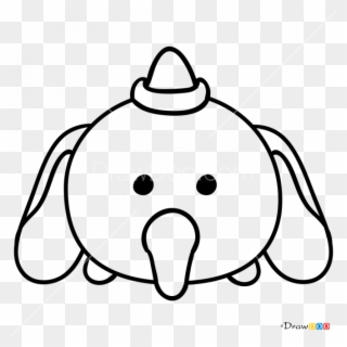 Drawing Thing Draw Dumbo Transparent & Png Clipart - Disney Tsum Tsum Draw Dumbo