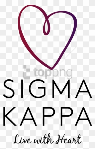 Free Png Sigma Kappa Live With Heart Png Image With - Heart Clipart