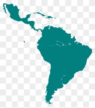 Cartography Of Latin America - Latin America Map Black Clipart