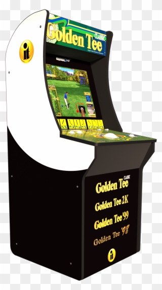 Golden Tee Classic Arcade System With Riser, 4ft, Arcade1up, - Golden Tee Arcade 1up Clipart