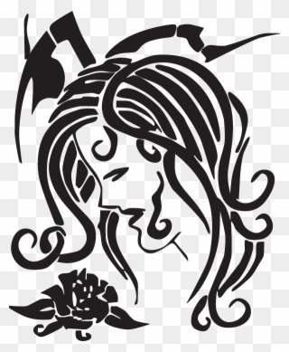 15946 - Sternzeichen Jungfrau Tattoo Clipart