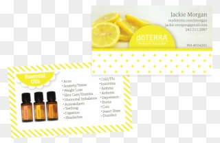 Fresh Lemon Theme Doterra Business Card For Wellness - Cosmetics Clipart