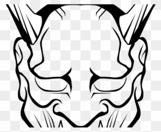 Drawn Masks Demon - Oni Mask Drawing Clipart