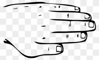 Part,free Vector Graphics - Back Of Hand Outline Clipart