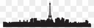 Download For Free - Paris Skyline Silhouette Clipart