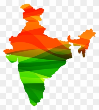 India Colour Map - India Map Vector Png Clipart