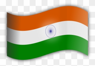 Flying Flag Of India Clipart