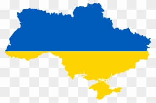 Big Image - Ukraine Flag Map Clipart