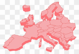3d Europe Map Vector Clipart