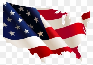 Free American Flag Clipart - United States Flag Shape - Png Download