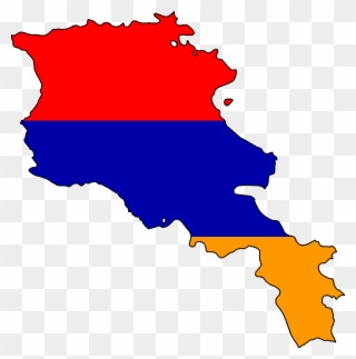 Armenia Flag Map Image - Armenia Flag Map Png Clipart