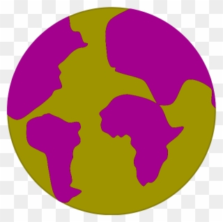 Earth With Continents Separated - Clip Art - Png Download