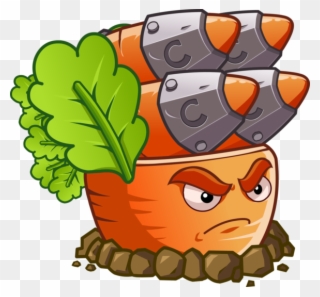 Banner Royalty Free Library Carrot Clipart Character - Plantas Versus Zombies 2 - Png Download