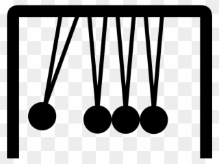 There Is A Significant Amount Of Momentum When It Comes - Black And White Newton's Cradle Clip Art - Png Download