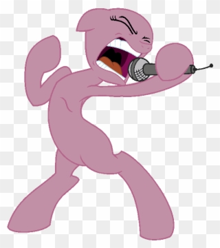 Pink Singer Clipart Drawing My Little Pony Singing Base Png