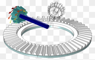 The Motion Of A Bevel Gear When An Incremental Rotation - Bevel Gear Clipart