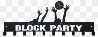 Block Party Volleyball Medal Display - Blocking Volleyball Clip Art - Png Download