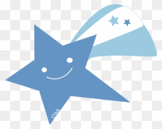 Blue Star Color - Cartoon Rising Star Clipart