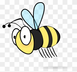 Illustration Of A Cartoon Bee - Bee Cartoon No Background Clipart