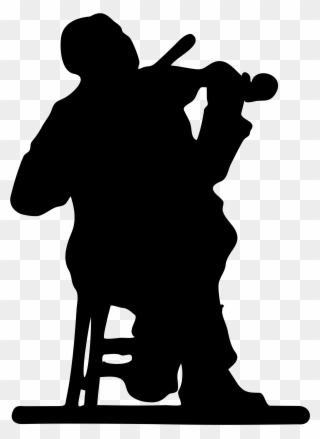 Filefiddler Silhouette - Violin Player Silhouette Png Clipart