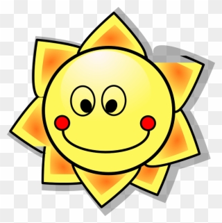 Sun, Solar, Sunshine, Cartoon, Hot, Summer, Smile Sun - Clipart Sole - Png Download