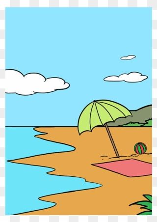How To Draw Beach - Drawing Clipart