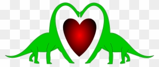 Heart Love Dinosaur - Dinosaur Love Heart Clipart