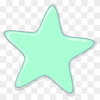 Mint Green Star Clipart - Png Download