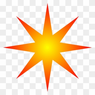Orange Radial Star Clipart - Roman God Juno Symbols - Png Download
