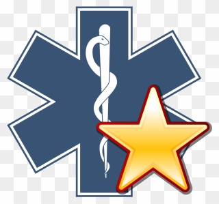 Image-star Of Life With A Gold Star - Star Of Life Design Clipart