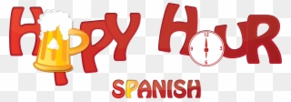Happy Hour Spanish Logo Clipart