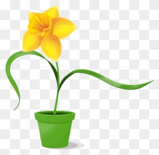Daffodil Clipart Easter - Artificial Flower - Png Download