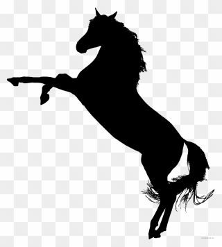 American Quarter Horse Mustang Arabian Horse Stallion - Horse On Hind Legs Silhouette Clipart
