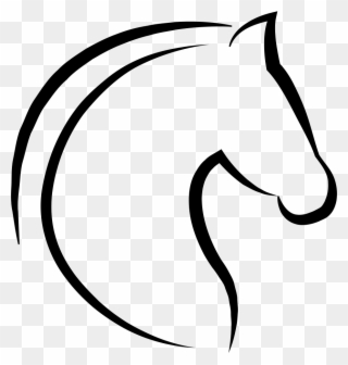 Horse Head Icon - Desenho De Cabeça De Cavalo Clipart