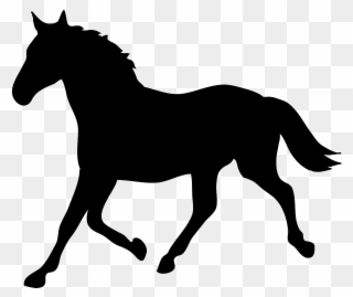 Tennessee Walking Horse Silhouette Equestrian Horse - Simple Horse Silhouette Clipart